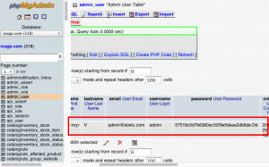 admin_user table