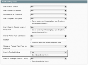 Attribute seetings - Magento