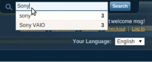 Screenshot Default Search Pop-up