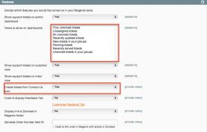 correct settings Zendesk