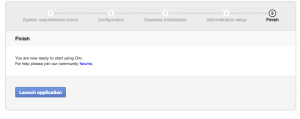 Finish - Oro Application installation