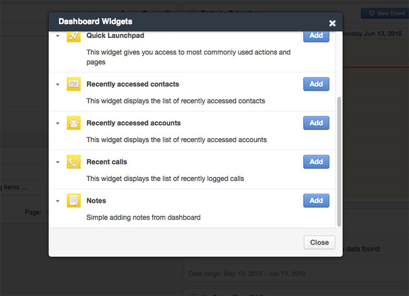 Add note widget to OroCRM dashboard