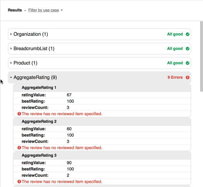 Aggregate Rating Errors in Magento2 product list mode