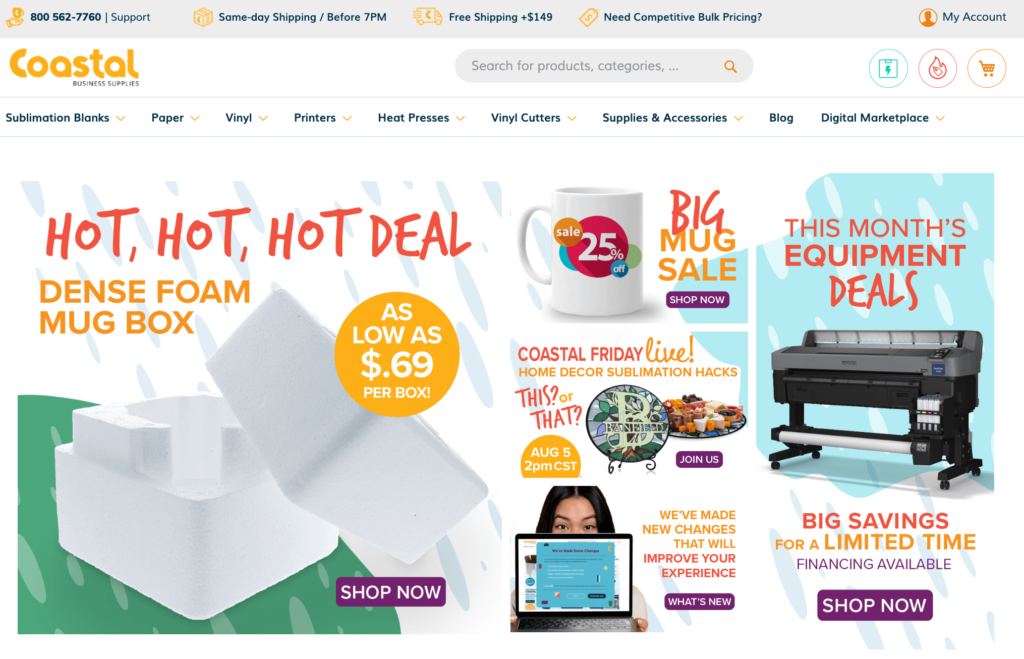 Coastal Business Supply New Website | Atwix Coastal Business Supply New Website