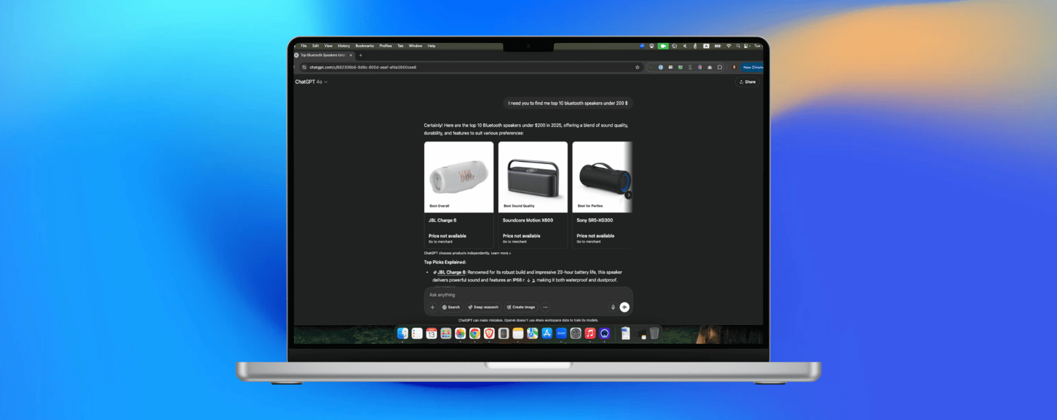 Chatgpt Product Discovery Feature Showing Product Recommendations in a Conversational Ai Interface
