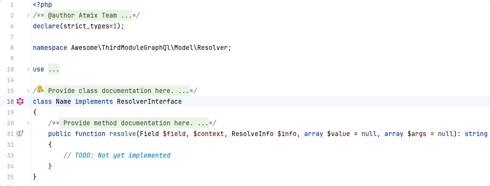 Graphql-nav-to-resolver-def | Atwix Navigate from Resolver Class