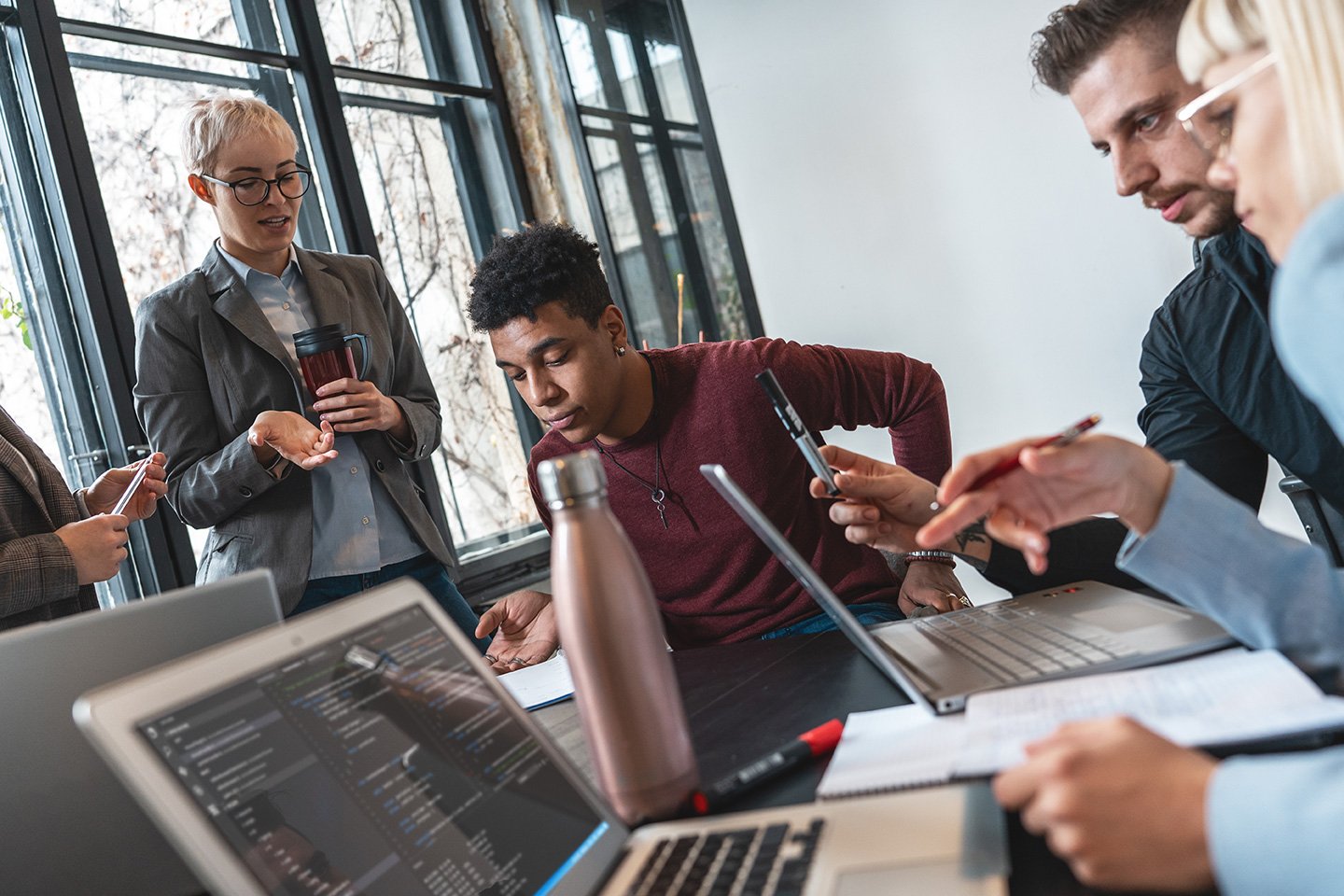 Magento-developers-working-on-a-project | Atwix Magento Developers Working on a Project