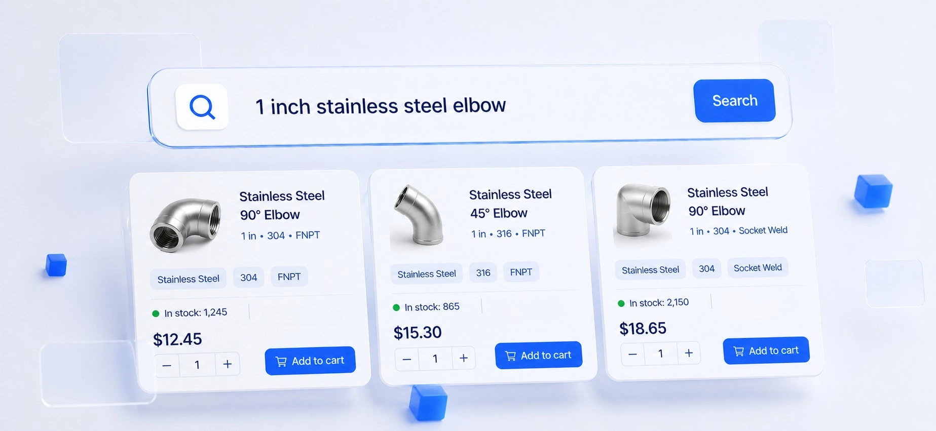 B2b Ecommerce Search Interface