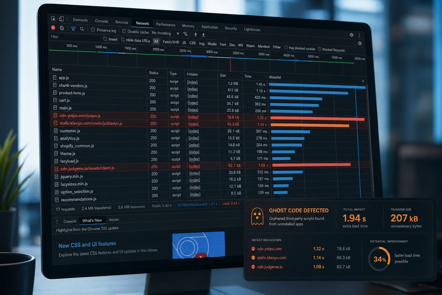 | Atwix a Terminal Showing Ghost Code That’s Preventing Shopify Plus Performance Optimization
