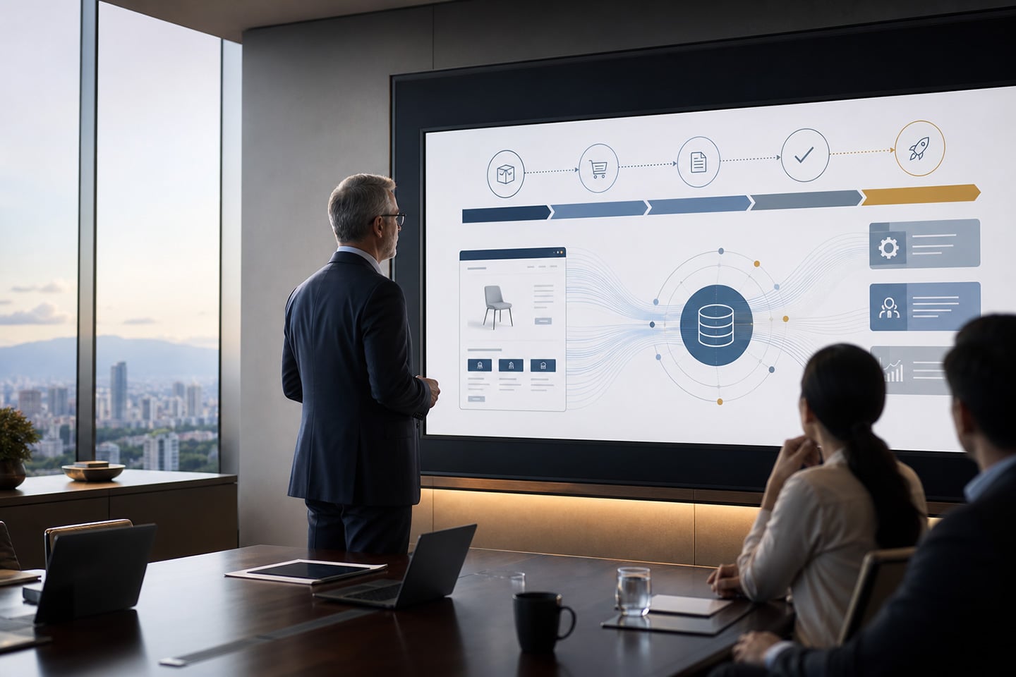 Business-leaders-review-an-ecommerce-replatforming-roadmap | Atwix Business Leaders Review an Ecommerce Replatforming Roadmap Connecting Storefront, Erp, Finance, and Operational Systems